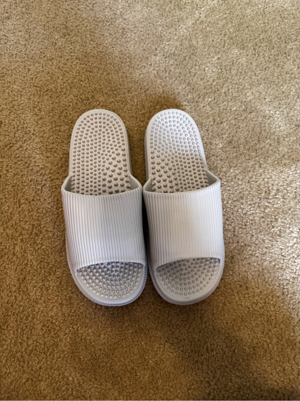 Source Unknown White Ribbed Slide Slippers - Picture 4 of 4